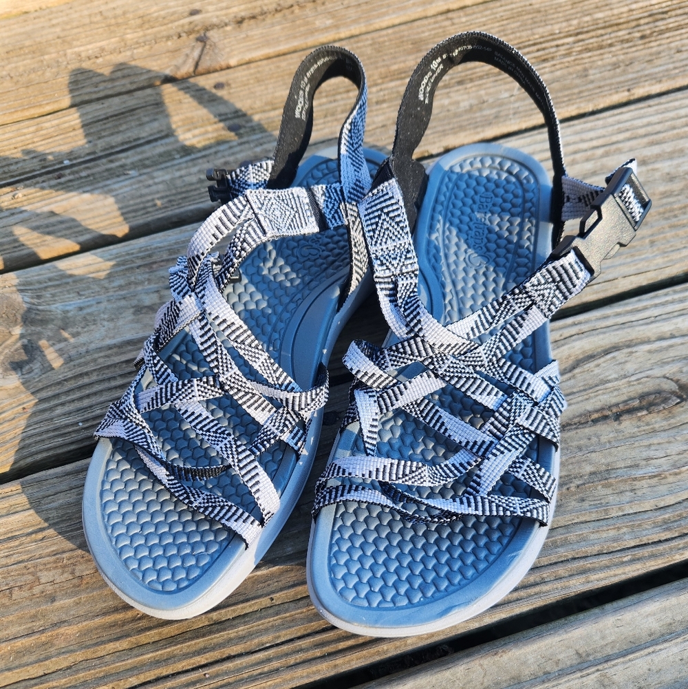 Baretraps black and gray  Strappy Sandals 10